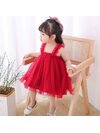 ชุดกระโปรงฟรุ้งฟริ้ง(สายเดี่ยวสีแดง)