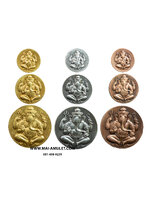 ...โค้ด 43/65...แยกออกมาจากชุดกรรมการ เหรียญ สำริดทอง,เงิน,สำริดแดง (ขนาด 5, 3.5, 2.8 ซม.) พระพิฆเนศวร์ ๖๕ ปี จิตรกรรมฯ ม.ศิลปากร รวม 9 เหรียญ สวยครับ