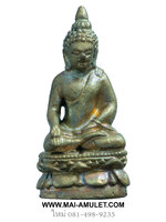 พระกริ่งไพรีพินาศ พิมพ์บัวเหลี่ยม เนื้อโลหะผสม วัดบวรฯ ปี 2543 พร้อมกล่องครับ