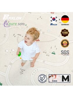 New! แผ่นรองคลาน PARKLON รุ่น La Pure Soft Mat ขนาด 130x190x1.2cm ลาย Around The Town
