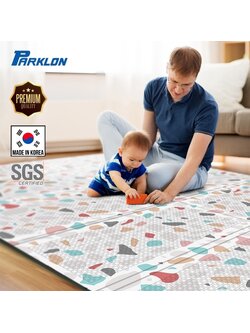 แผ่นรองคลาน Parklon แบบพับได้ PE Folding Mat ลาย Deco Terrazzo ขนาด 140*200 หนา 1.0cm