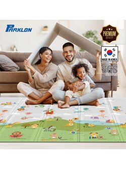 แผ่นรองคลาน Parklon แบบพับได้ PE Folding Mat ลาย Balloon Alphabet ขนาด 140*200 หนา 1.0cm