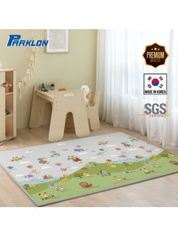 Parklon แผ่นรองคลานรุ่น PE Double Sided Prime Mat ขนาด 150x200cm หนา 1.5cm ลาย Balloon Alphabet+Grow Elephant