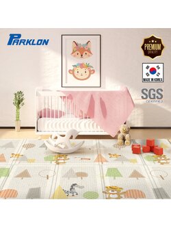 แผ่นรองคลาน Parklon แบบพับได้ PE Folding Mat ลาย Hello Bear Tree ขนาด 140*200 หนา 1.0cm