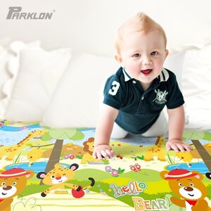 แผ่นรองคลาน PARKLON Pure Soft Mat ลาย Jungle มีลายทั้ง 2 ด้าน ขนาด 140x210x1.5cm - ส่งฟรี!!