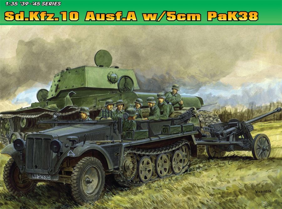 DRA6732 SD,KFZ.10AUSF A W/5cm PAK 38 1/35 SCALE