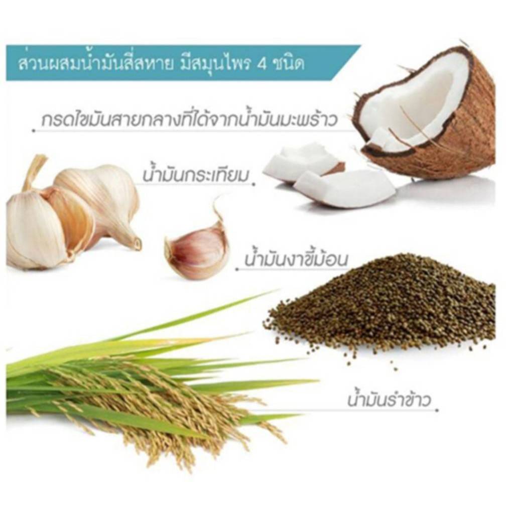 New [แท้ 100%] น้ำมัน4สหาย น้ำมันสี่สหาย หมอดำรงค์ 4SAHAI 100 เม็ด