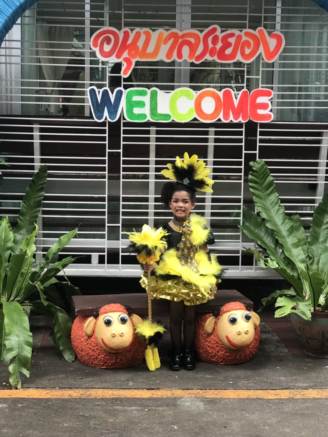 ชุดดรัมเมเยอร์สีเหลืองดำอนุบาลและประถม