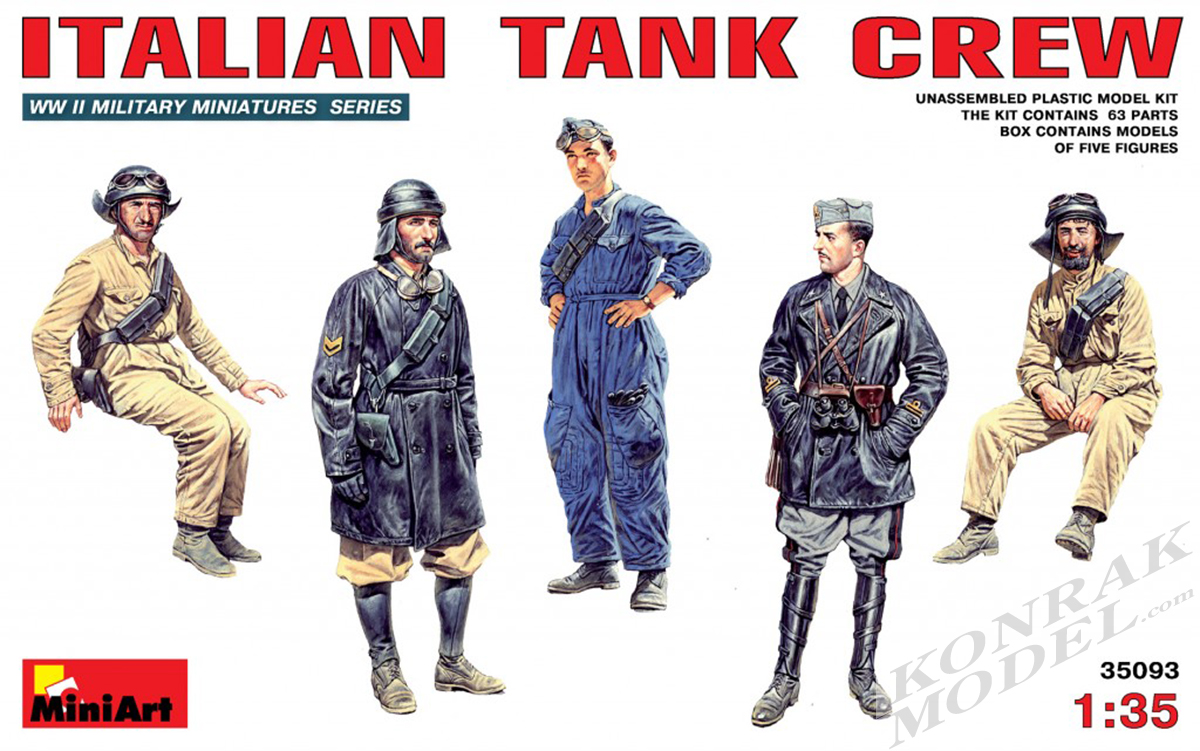MI35093 ITALIAN TANK CREW 1/35