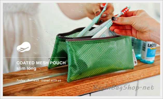 Coated Mesh Pouch - Slim Long