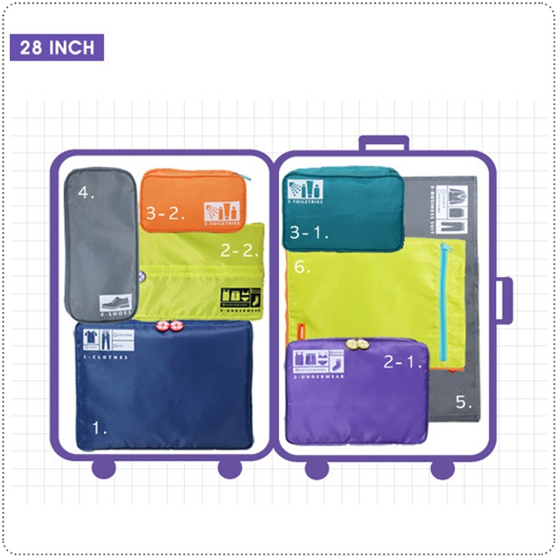 Smart System Travel Bag (L) กระเป๋าเก็บของใช้สำหรับเดินทาง