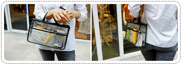 Clear dual bag in bag กระเป๋าจัดระเบียบ รุุ่น ใส