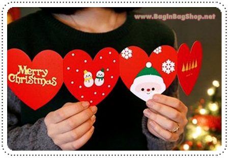 Accordion Christmas Card 5 set