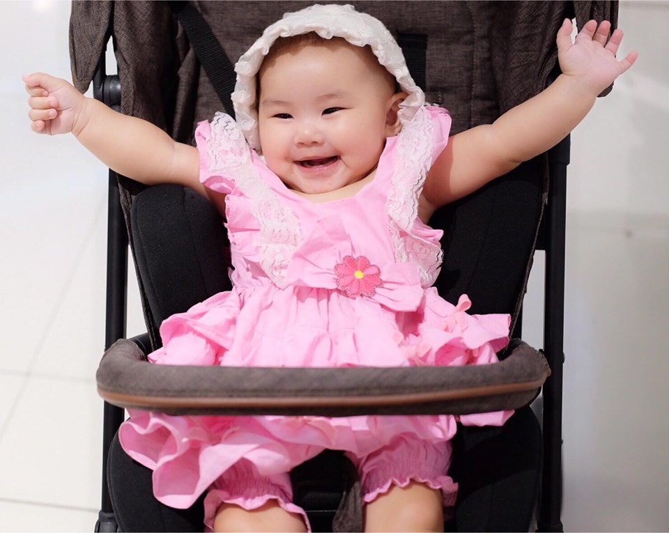 Ruffle skirt blue เด็กเล็ก