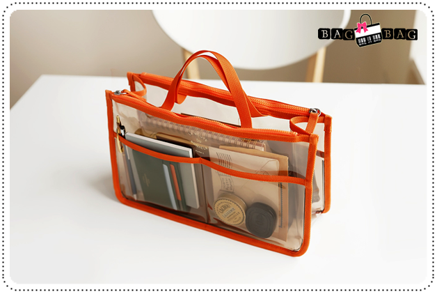 Clear dual bag in bag กระเป๋าจัดระเบียบ รุุ่น ใส