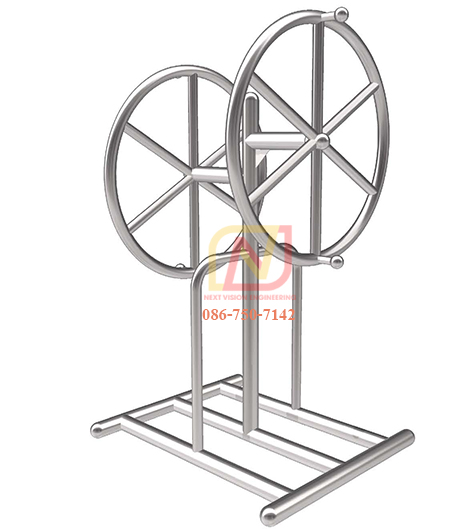 FTS-44 เครื่องออกกำลังกายกลางแจ้งสแตนเลส อุปกรณ์บิดลำตัววงล้อเดี่ยว