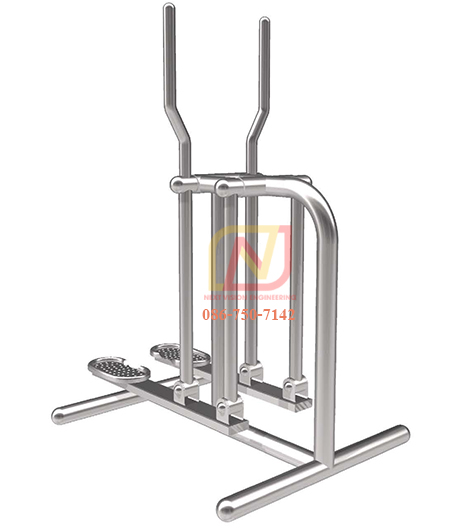 FTS-20 เครื่องออกกำลังกายกลางแจ้งสแตนเลส อุปกรณ์บริหารสะโพก-หัวไหล่ (แบบโยก-เดินสลับเท้าเพลาคู่)