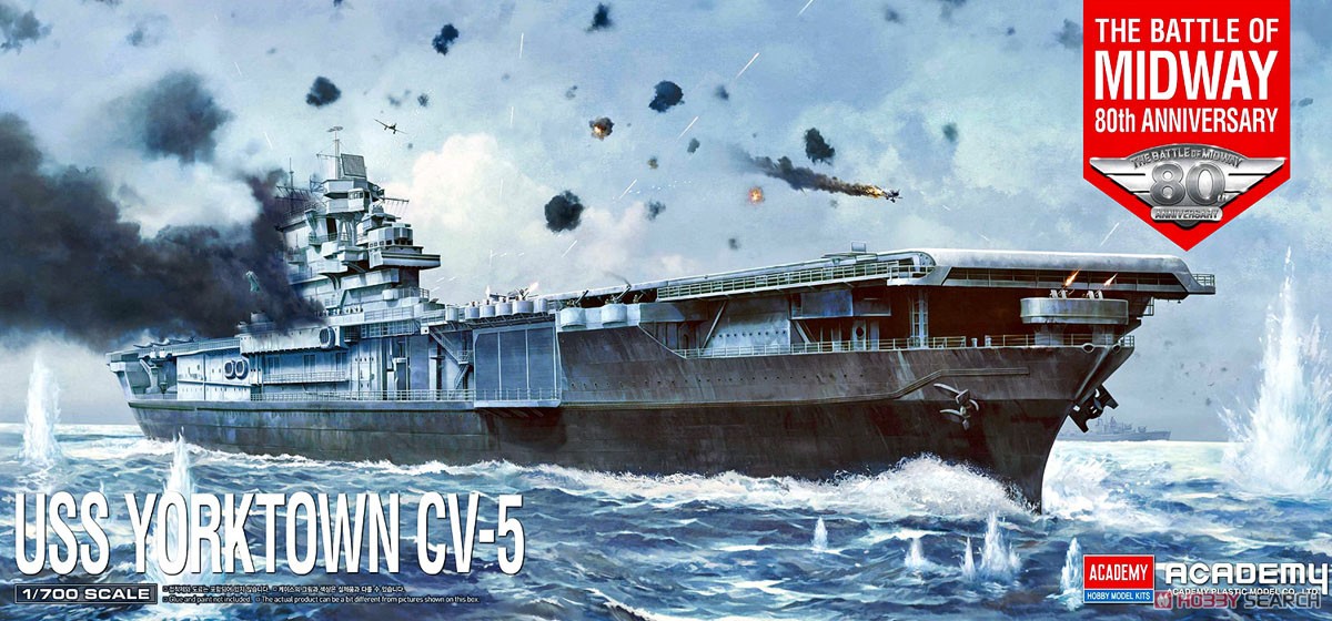 AC14229 USS YORKTOWN CV-5 "BATTLE OF MIDWAY" 1/700