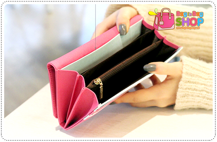 ลด 50% Two Stage Clear Wallet กระเป๋าสตางค์แบบยาว