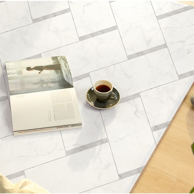 แผ่นรองคลาน PARKLON Pure Soft Mat ลาย Marble Herringbone ขนาด 140x210x1.5cm