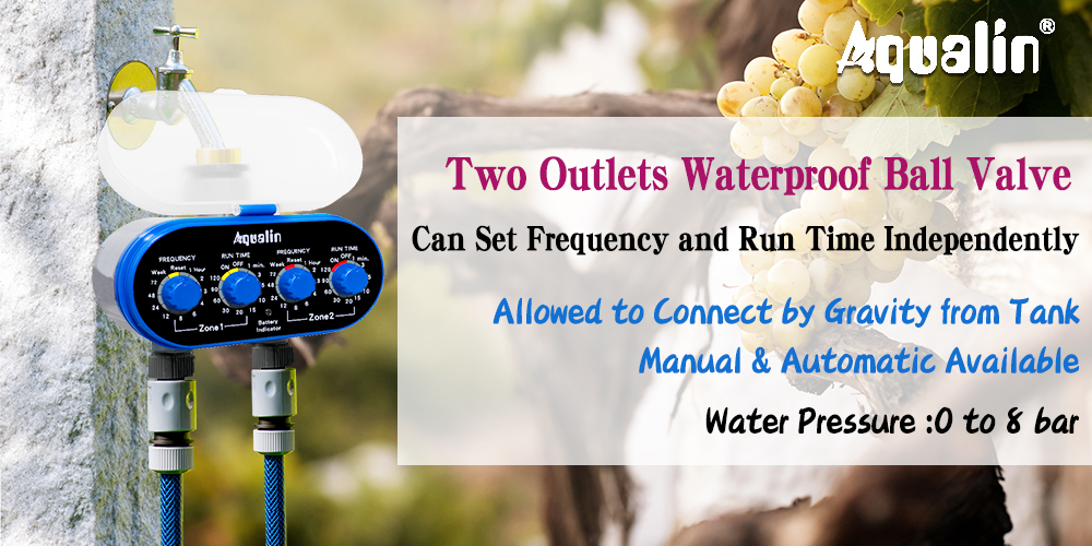 Ball Valve Electronic Automatic Watering Two Outlet