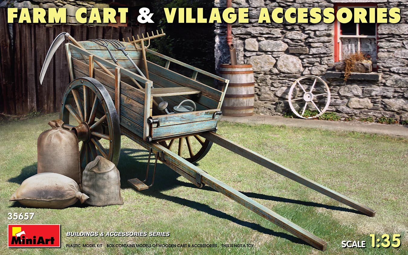 MI35657 FARM CART & VILLAGE ACCESSORIES [1/35]