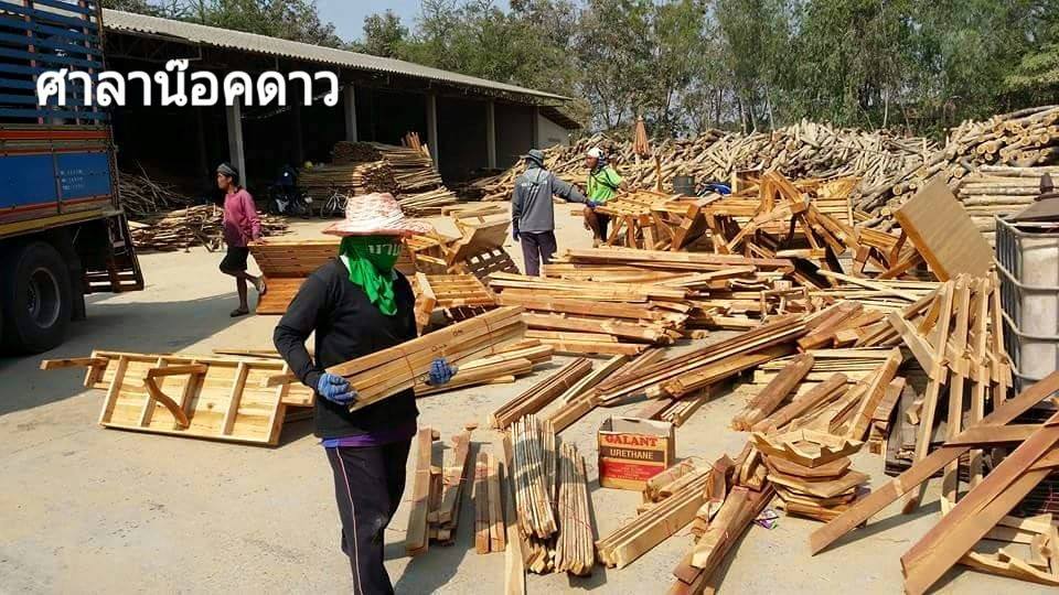 ( รหัส A4 ) ศาลา ไม้สัก สีโอ๊คคาตาล ทรงอโยธยา / ขนาด 2.00x2.00x3.00 เมตร