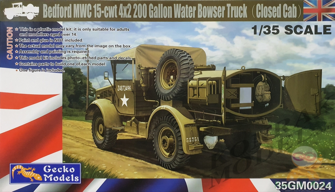 35GM0024 BEDFORD MWC 15-CWT 4X2 200 GALLON WATER BOWSER TRUCK (CLOSED CAB) [1/35]