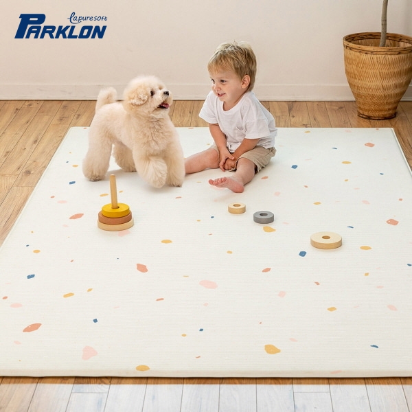New! แผ่นรองคลาน PARKLON รุ่น La Pure Soft Mat ขนาด 130x190x1.2cm ลาย Jelly Terrazzo