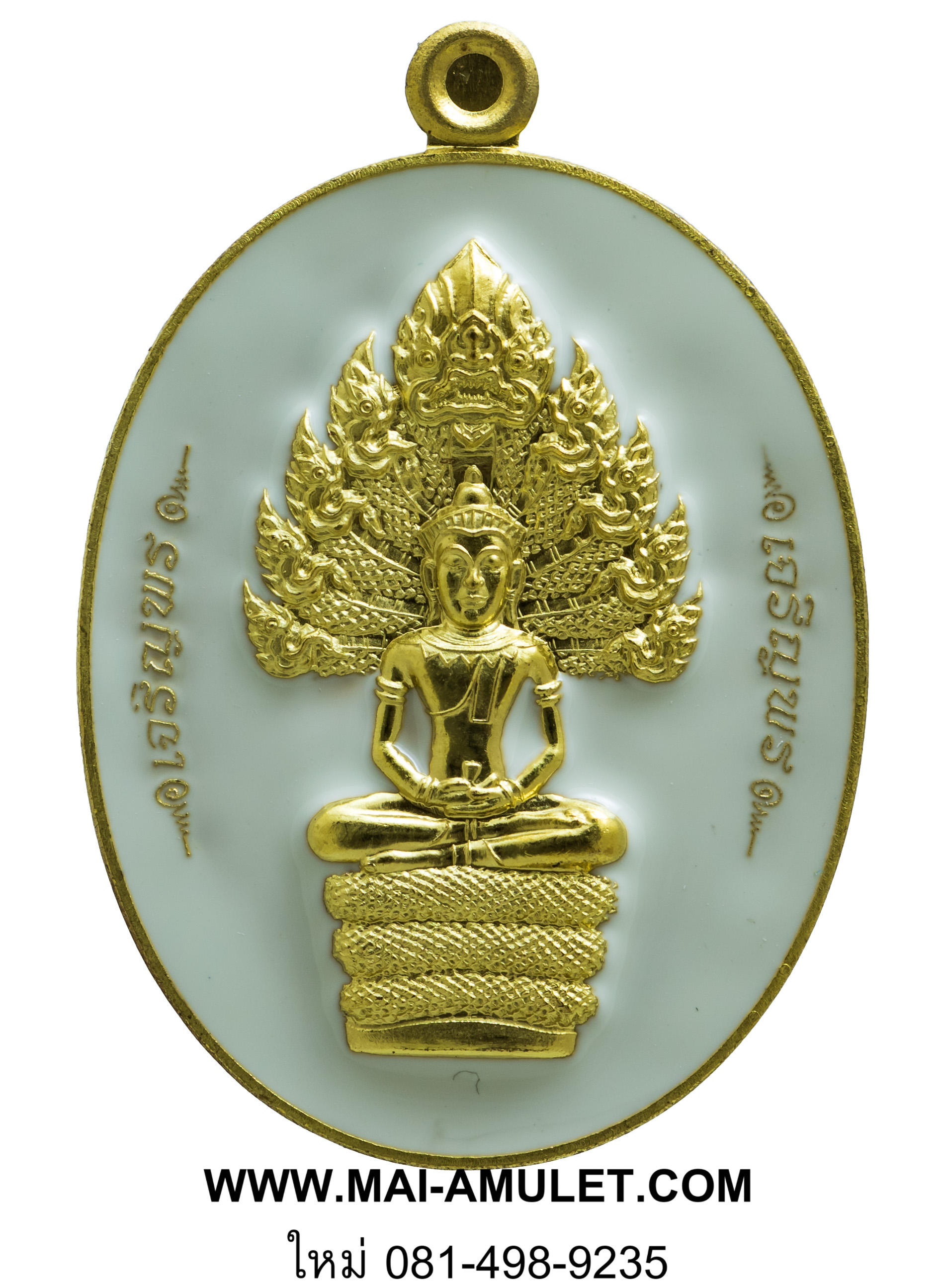 ..โค้ด ๔๖๓...เหรียญนาคปรก หลวงพ่อสิน วัดละหารใหญ่ ระยอง รุ่น มงคลเศรษฐี เนื้อทองระฆังลงยา สีขาว ปี 2559 พร้อมกล่องครับ