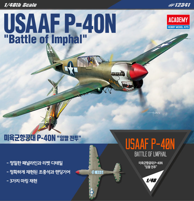 AC12341 USAAF P-40N WARHAWK "BATTLE OF IMPHAL" 1/48