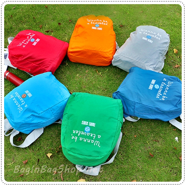 Colorful Simple Backpack กระเป๋าเป้พับได้