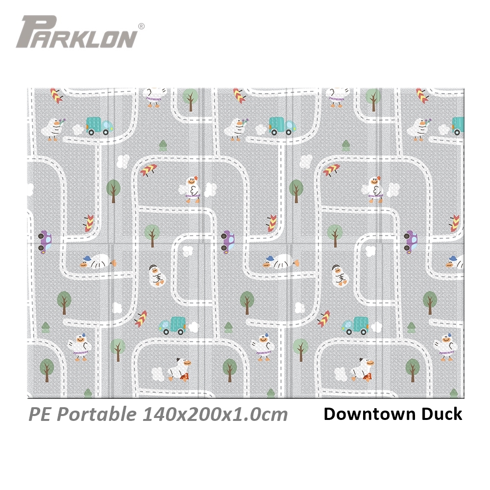 แผ่นรองคลาน Parklon แบบพับได้ PE Folding Mat ลาย Downtown Duck ขนาด 140*200 หนา 1.0cm