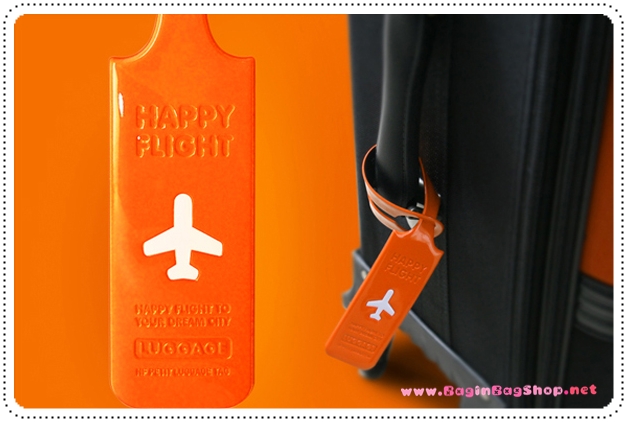 HAPPY FLIGHT Long Luggage Tag ป้ายห้อยกระเป๋าเดินทาง