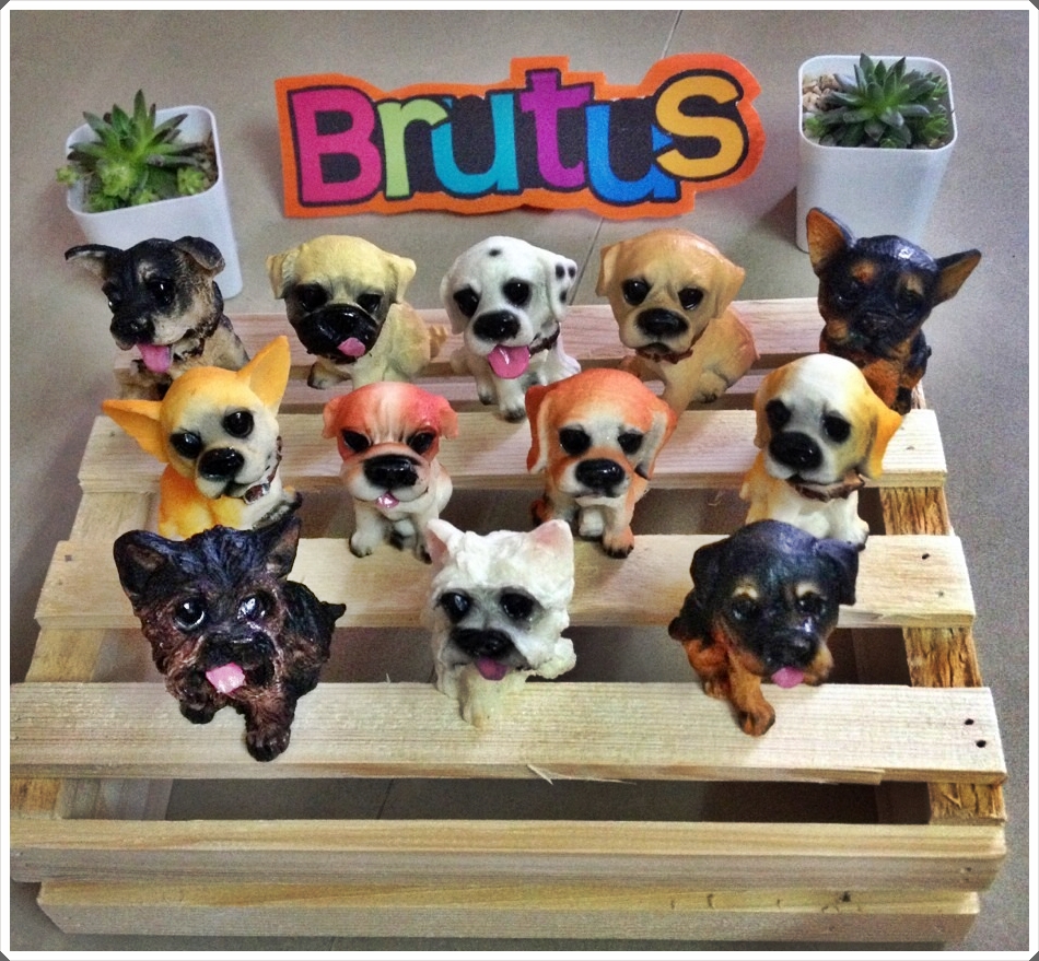 ตุ๊กตาสุนัข เรซิ่น หลายสายพันธุ์ เซ็ต A /Size mini