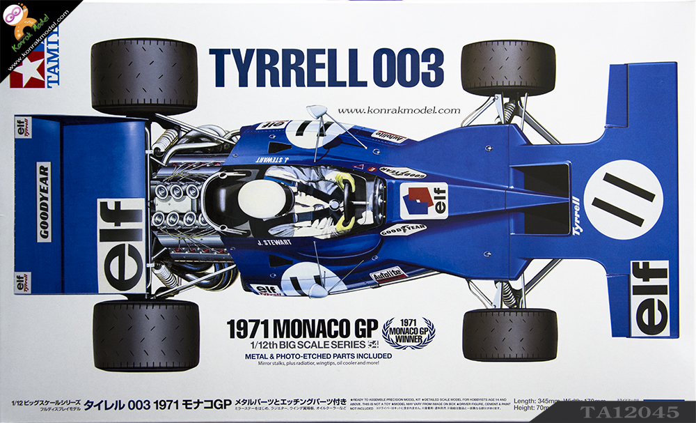 TA12054 Tyrrell 003 1971 Monaco GP 1/12