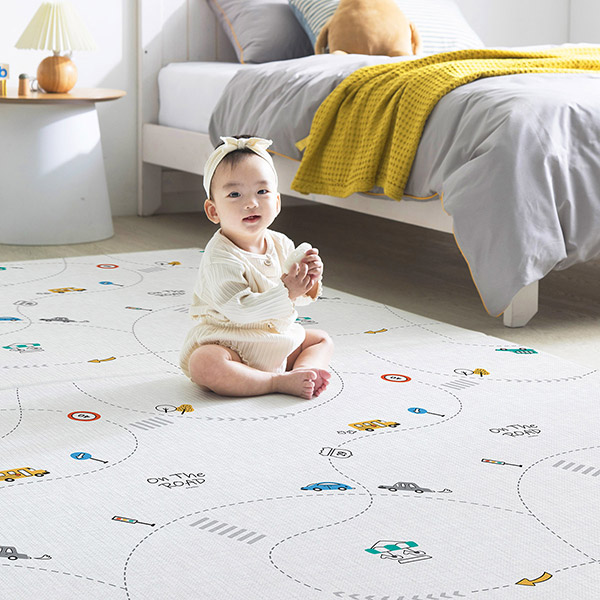 New! แผ่นรองคลาน PARKLON รุ่น La Pure Soft Mat ขนาด 130x190x1.2cm ลาย On The Road