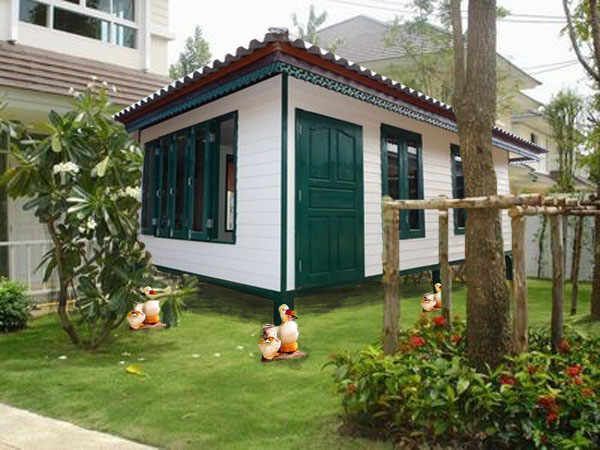 บ้านน็อคดาวน์ทรงปั้นหยา (OMH-11) ขนาด 3.00 x 4.00 เมตร