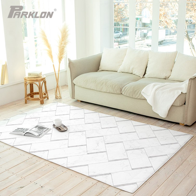 แผ่นรองคลาน PARKLON Pure Soft Mat ลาย Marble Herringbone ขนาด 140x210x1.5cm