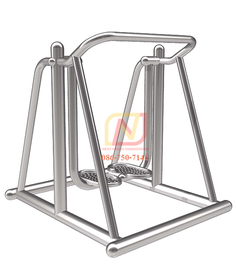 FTS-14 เครื่องออกกำลังกายกลางแจ้งสแตนเลส อุปกรณ์บริหารขาและสะโพก (แบบเดินสลับเท้า)