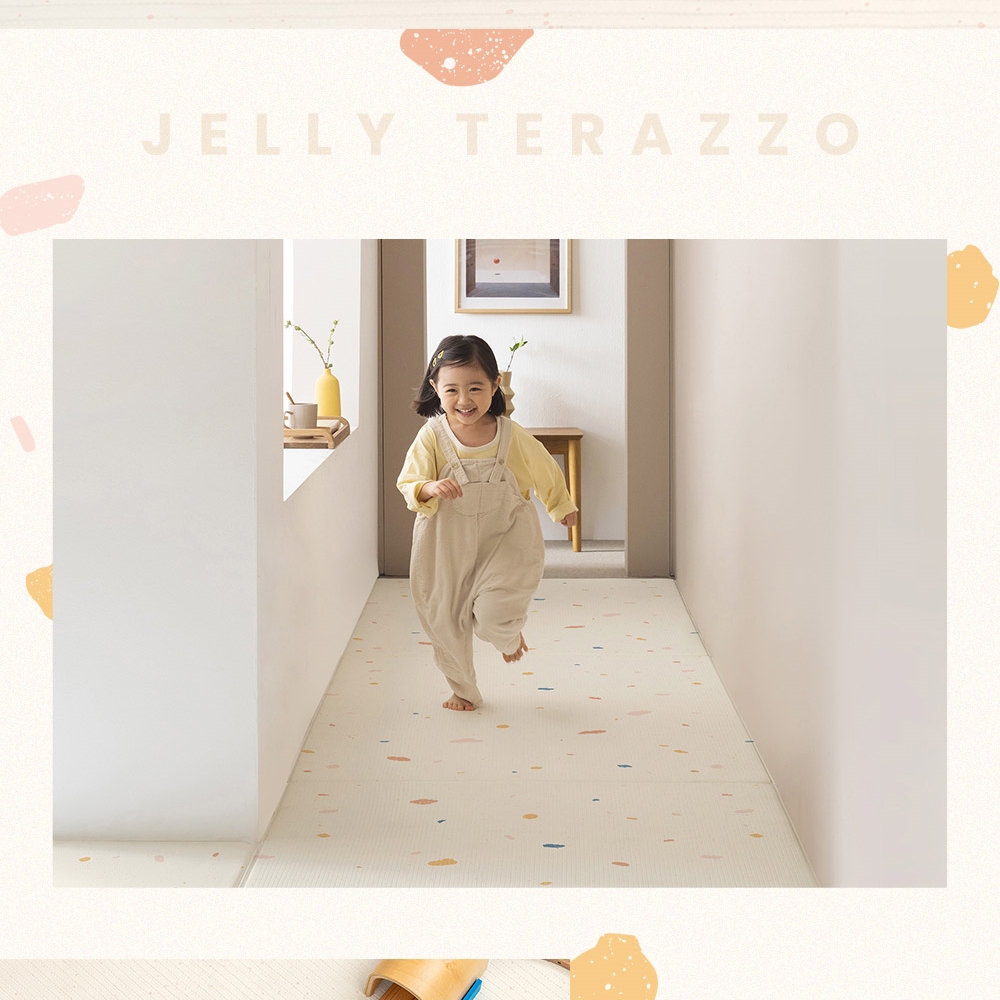 New! แผ่นรองคลาน PARKLON รุ่น La Pure Soft Mat ขนาด 100x140x1.2cm ลาย Jelly Terrazzo