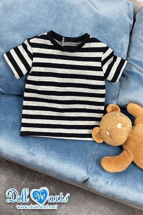 [PRE-ORDER] SD/DD GREY & BLACK STRIPE T-SHIRT