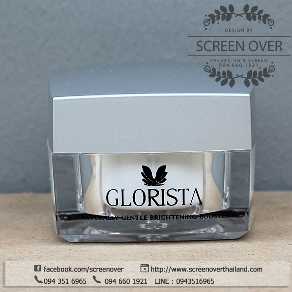 สกรีนกระปุกอะคริลิค ด้านหน้า 1 สี