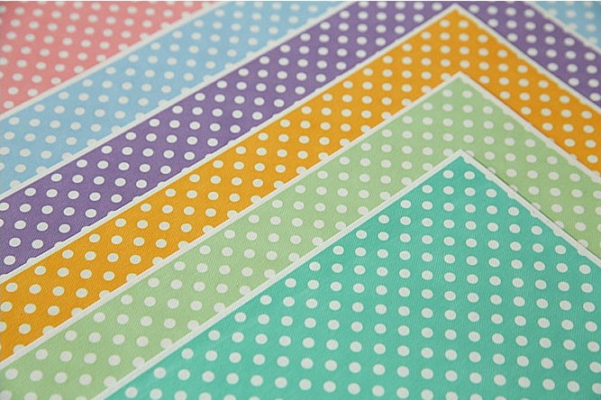 Felt : พิมพ์ลาย Dot มี 6 สี ขนาด 42x30 cm (พร้อมส่ง)