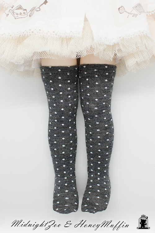 [SALE -50%] YO SOCKS POLKA DOTS GREY