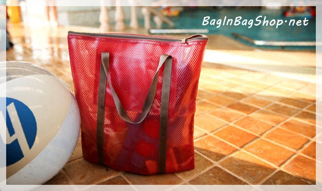 Coated Mesh Pouch Bag - Large