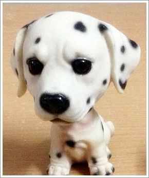 ตุ๊กตาสุนัข เรซิ่น พันธุ์ดัลเมเชี่ยน (Dalmatian) Size M หัวดุ๊กดิ๊กได้