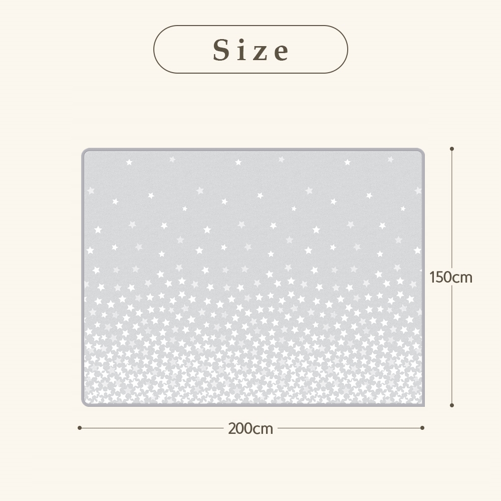 Parklon แผ่นรองคลานรุ่น PE Double Sided Prime Mat ขนาด 150x200cm หนา 1.5cm ลาย Leaf Mellow+Milky Way