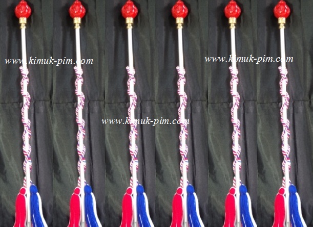 ไม้ดรัมเมเยอร์สีธงชาติไทยหัวสีแดงสูง140เซนติเมตร น้ำหนักเบาเพราะตัวไม้ทำจากอลูมิเนียม*พร้อมส่ง*แบบใหม่2558