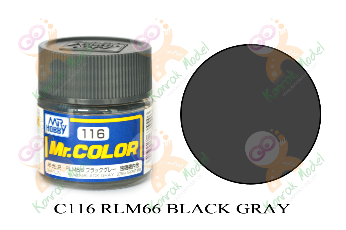 C116 Black Grey Semi-Gloss 10ml